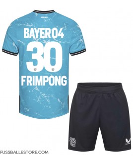 Günstige Bayer Leverkusen Jeremie Frimpong #30 3rd trikot Kinder 2023-24 Kurzarm (+ Kurze Hosen)